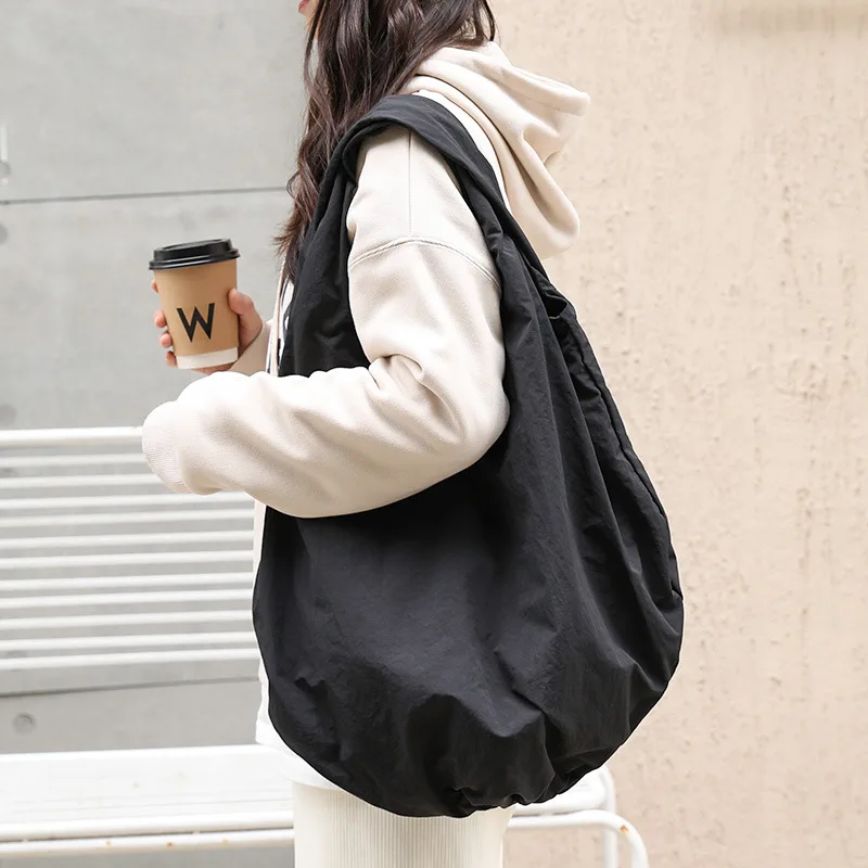 Large Tote Bags for Women Casual Ruched Women Shoulder Bag Canvas Hobos 2024 Designer Handbags Big Cloud Shopper Purses Clutch