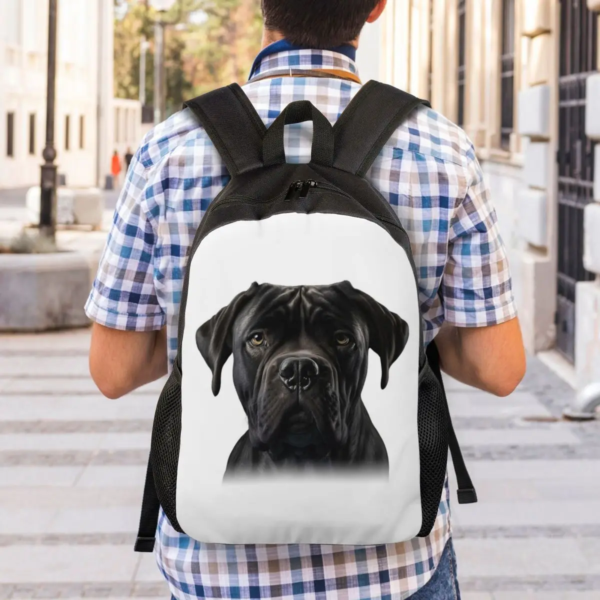Black Cane Corso Italian Mastiff Backpack Student Boys Girls BookBag School Bag Laptop Shoulder Bags