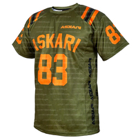 ASKARI Boxing Fighting Match Design 3D Men Fitness Short Sleeve T-shirt Breathable Mesh Sports Tees For Male Outdoor Trainning T