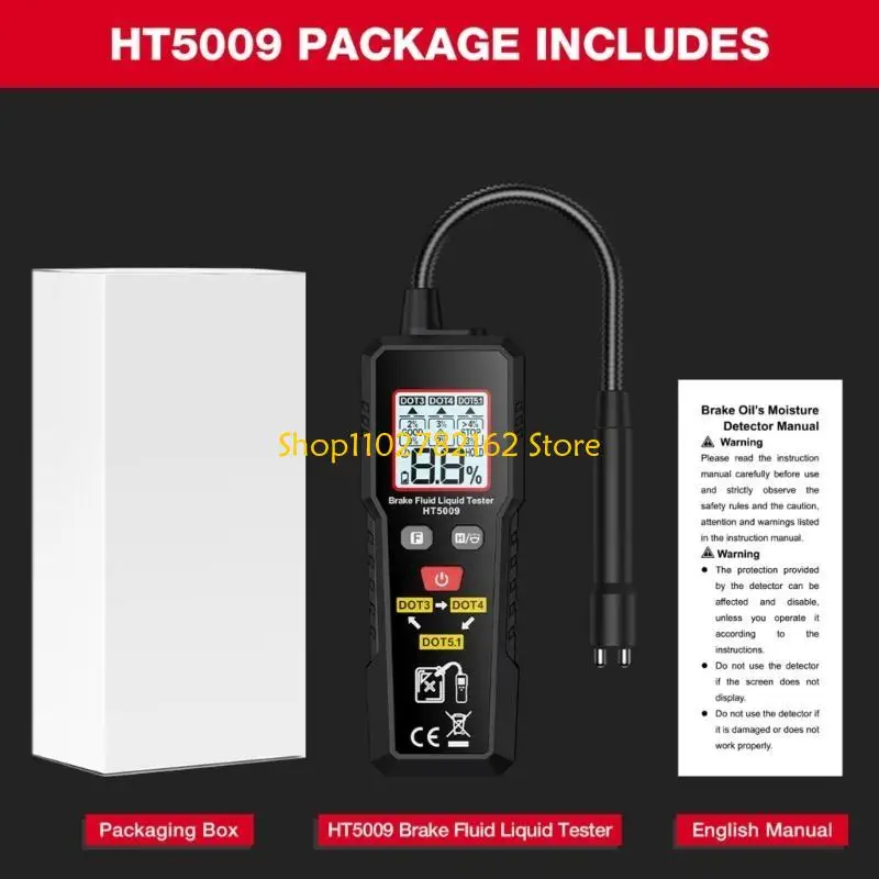 

547B Precisions Brake Fluid Emulsification Tester with Quick Detection LED Brake Tester ABS for Car & Motorcycles