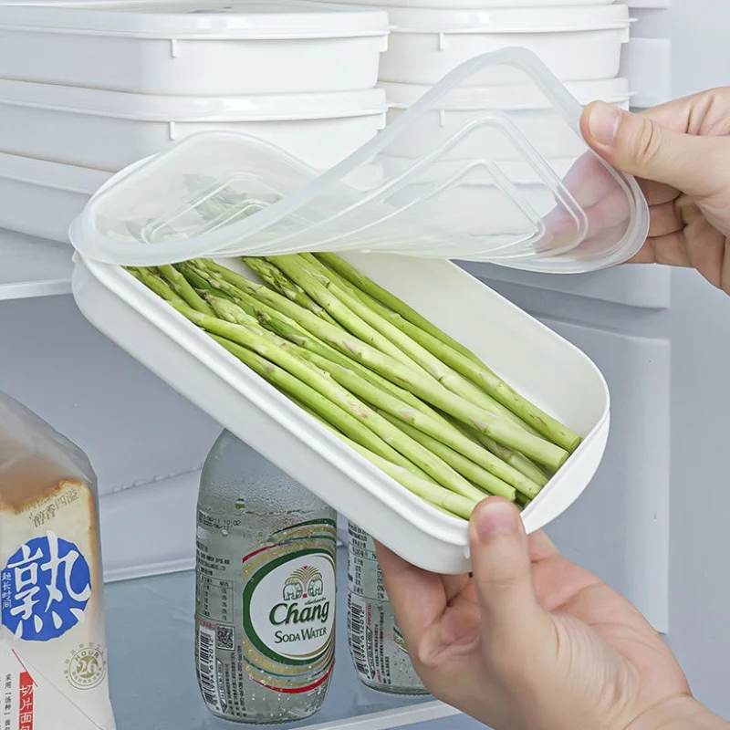 Kitchen Storage Refrigerator Food Storage White Containers Fresh Box Containers Kitchen Storage Food Sealed Kitchen Organizer