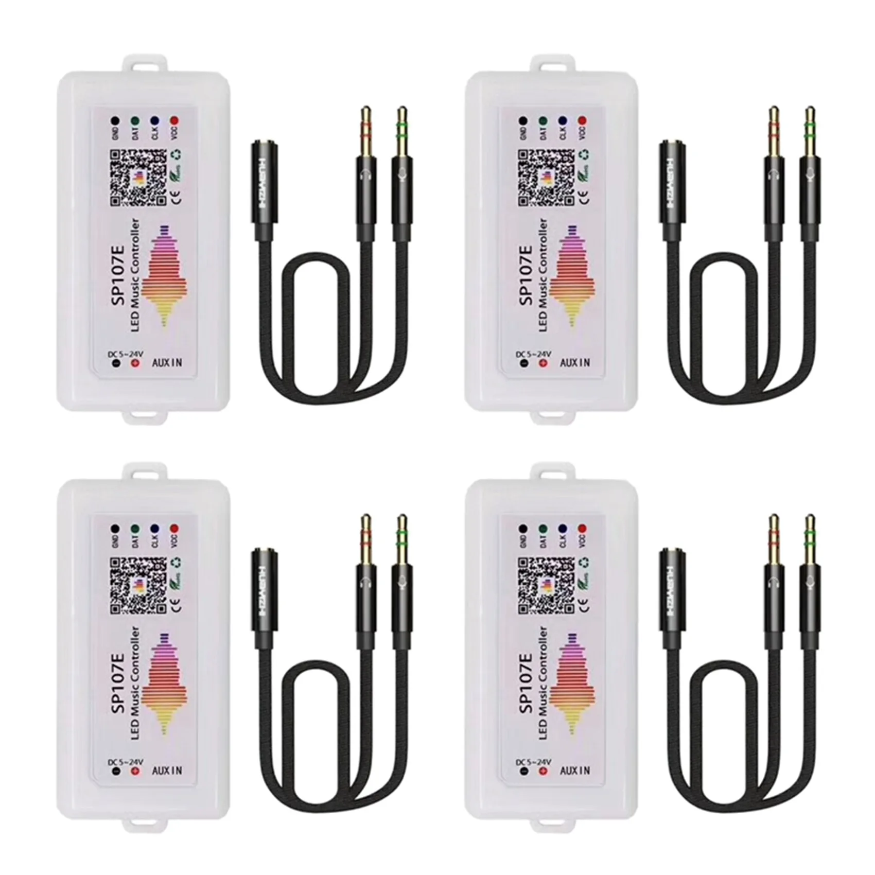 

4X WIFI RGB SP107E Pixel IC SPI Music Bluetooth Controller For WS2812 SK6812 SK9822 RGBW APA102 LPD8806 Strip DC5-24V-AT30