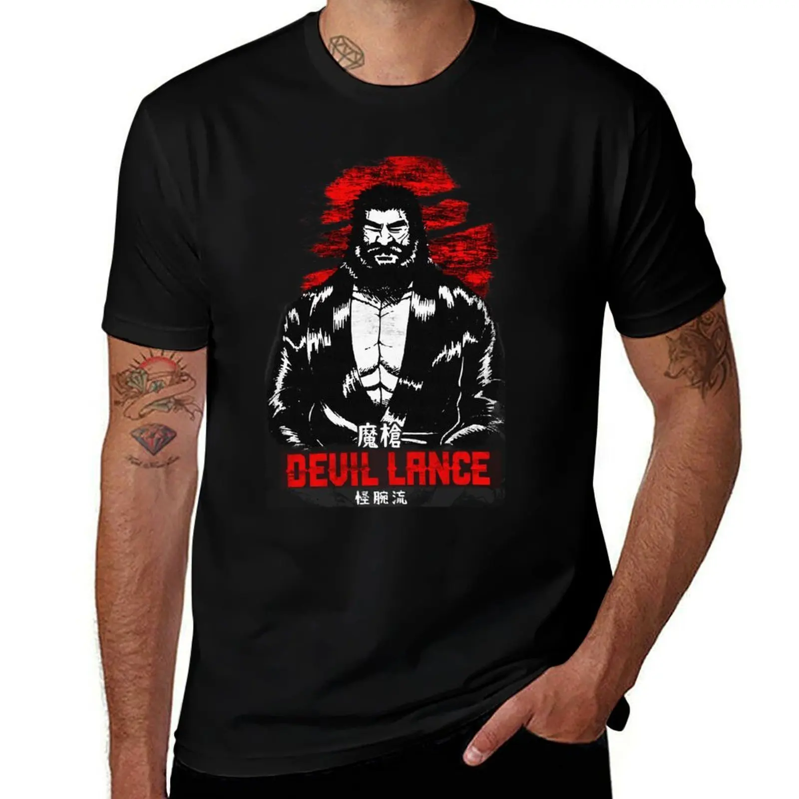 

The Devil Lance Kuroki Gensai Kengan T-Shirt t shirts for man cotton soft t shirts cotton 100% T-Shirt