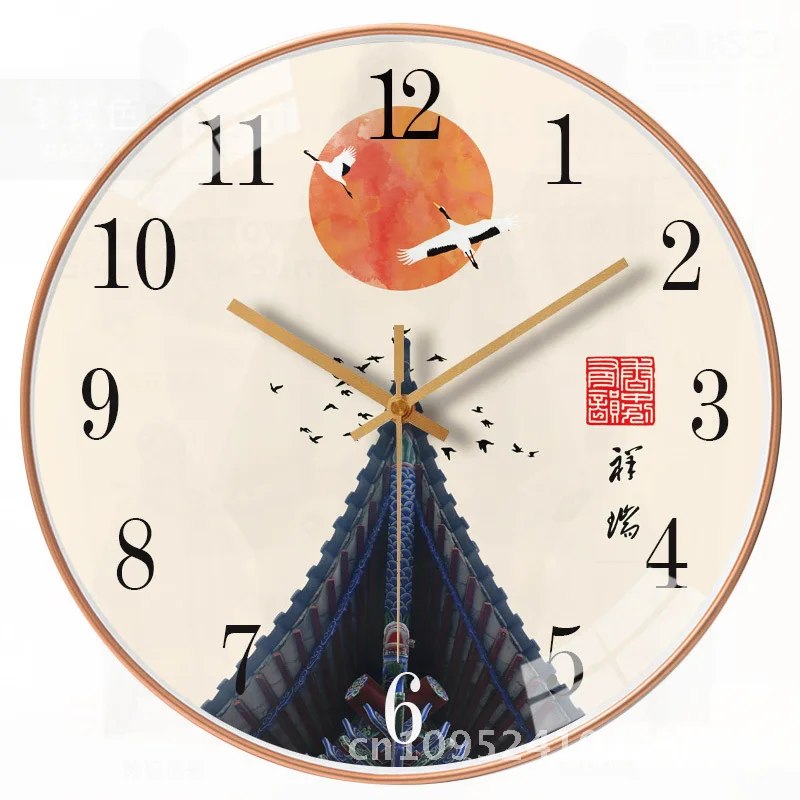 

8-Inch 20cm Silent Home Wall Clock Simple Design Punch-Free Mounting for Living Room Bedroom European Style round Shape Plastic