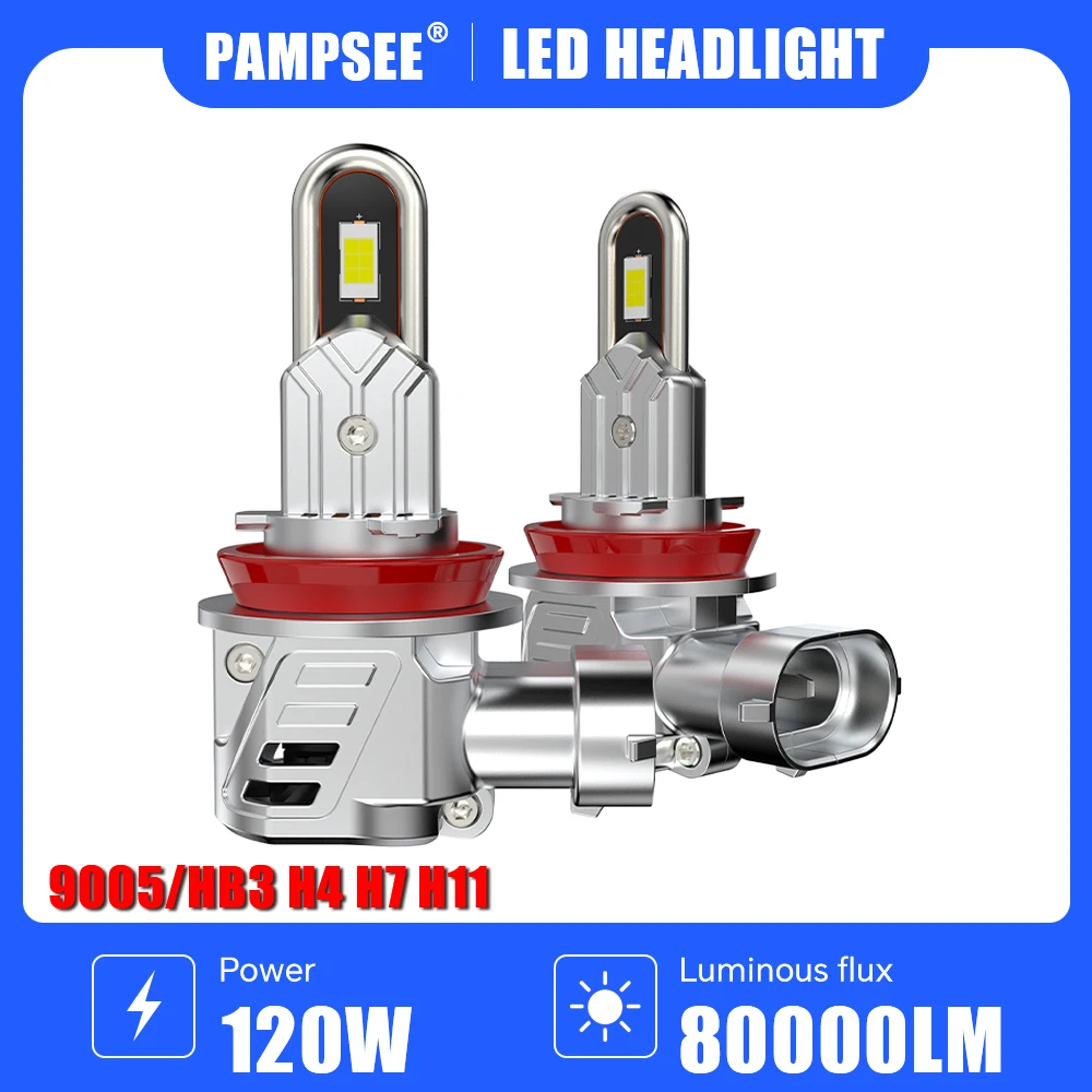 

H7 H4 U-Shaped Copper Tube LED Car Headlights Bulbs Canbus 80000LM Turbo H11 H8 9005 HB3 9006 HB4 Headlamp With Fan Fog light U1