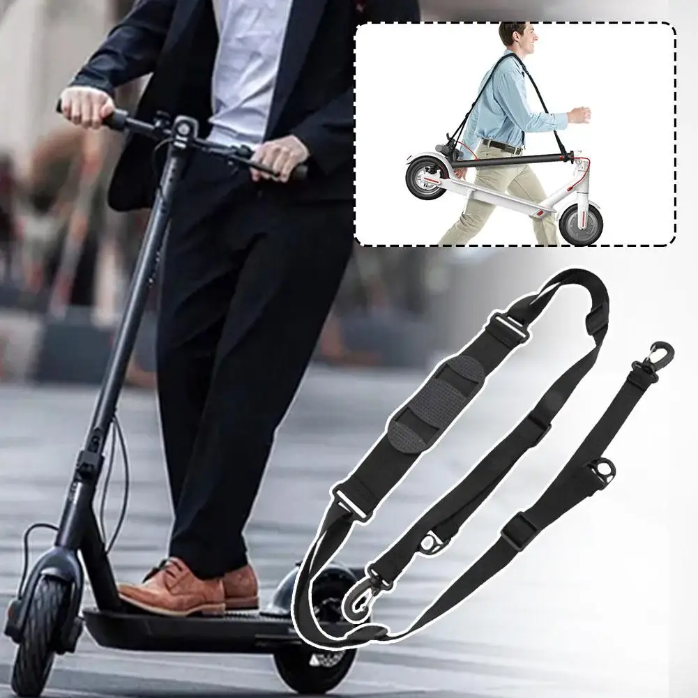 1pcs Multi-functional Balance Bike Shoulder Strap Adjustable Portable Strap Carry Electric Handle Scooter F7T3