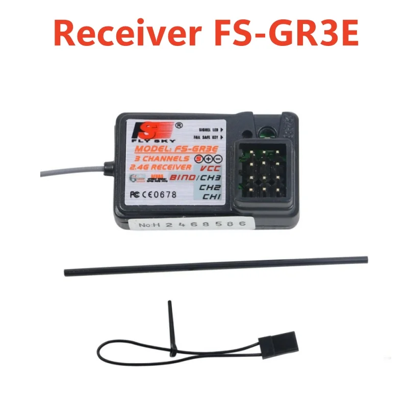 2pcs Flysky FS-GR3E AFHDS 2.4G 3CH Receiver for FS-GT2 FS-GT2B FS-GT3B FS-GT3C FZ-IT4S RC Car Boat