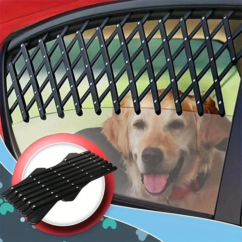 Car Window Pet Gate Pet Dog Puppy Ventilation Grill Safe Guard for Pet Travel Car Window Protection Mesh for Cars, Trucks & SUV