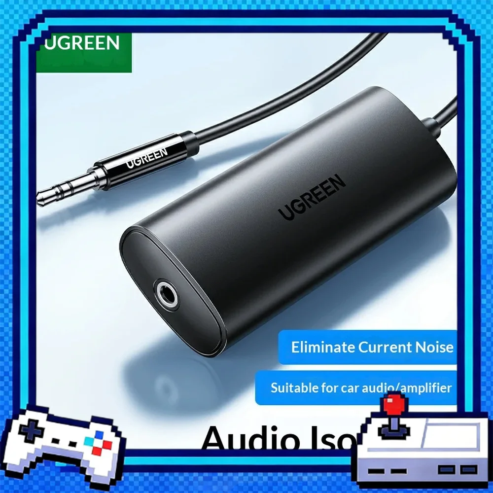 UGREEN CM534 90491 3.5mm Ground Loop Noise Isolator Audio Filter for Car Speaker Headphone