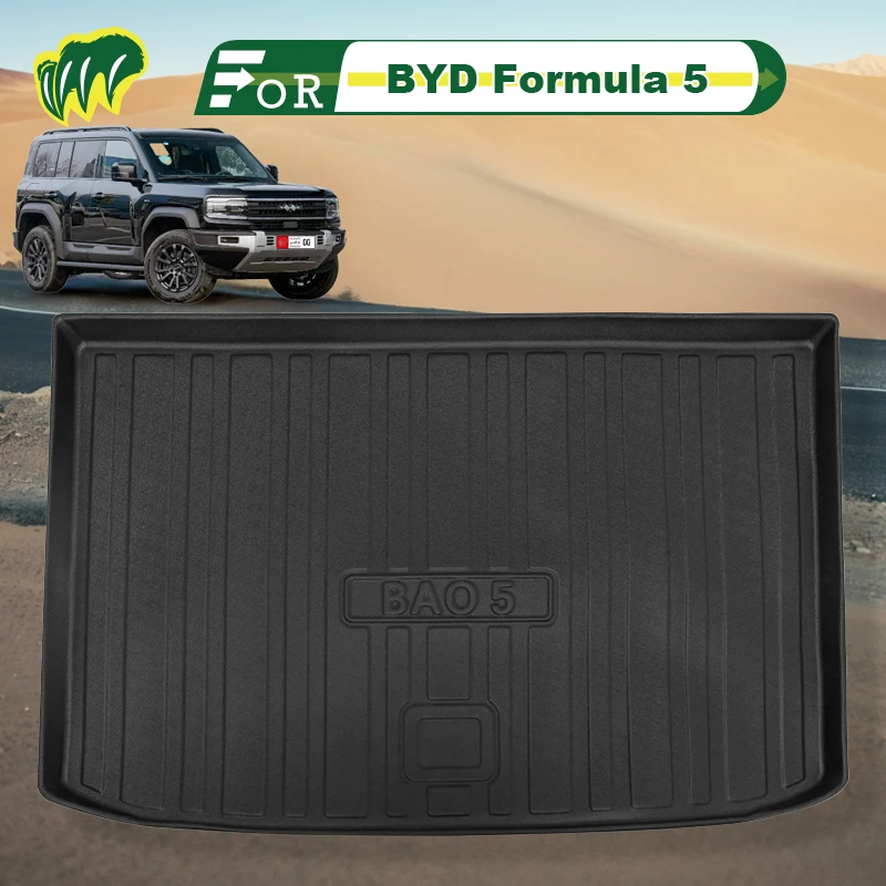 

For BYD Formula 5 2023 2024 TPE Custom Fit Car Trunk Mat All Season Black Cargo Mat 3D Shaped Laser Measured Trunk Liners