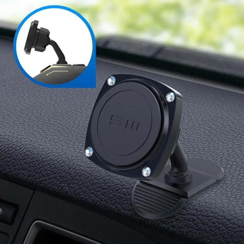 2 in 1 Magnetic Car Phone Holder 360 Rotation Air Outlet Bracket and Stick Base 2 Models in Car For Universal Phone