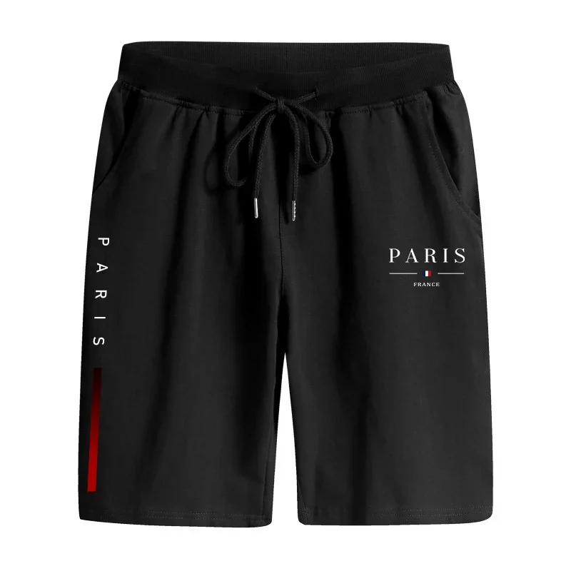 

Summer Men's Short Sportswear Paris Printed Casual Short Trouser Gym Fitness Jogging Mens Shorts Daily Running Sports Half Pants