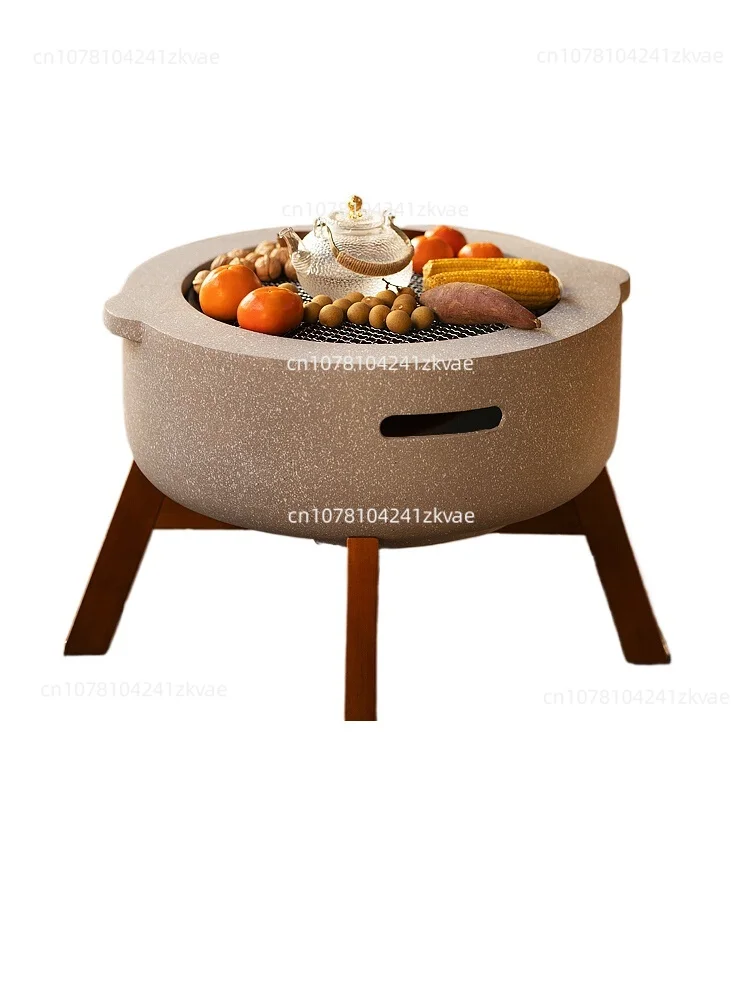 Indoor Stove Baking High-End Appliances Courtyard. Mu Xing Barbecue Outdoor Tea Household Full Set Table Winter Stove