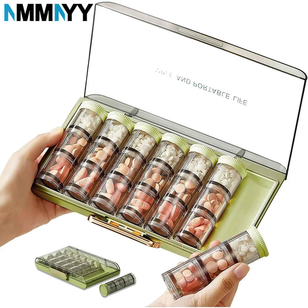 

1PCS 3 Times a Day Pill Organizer 7 Day, Portable Daily Large Weekly Pill Organizer, Weekly Pill Box with 7 Separate Containers