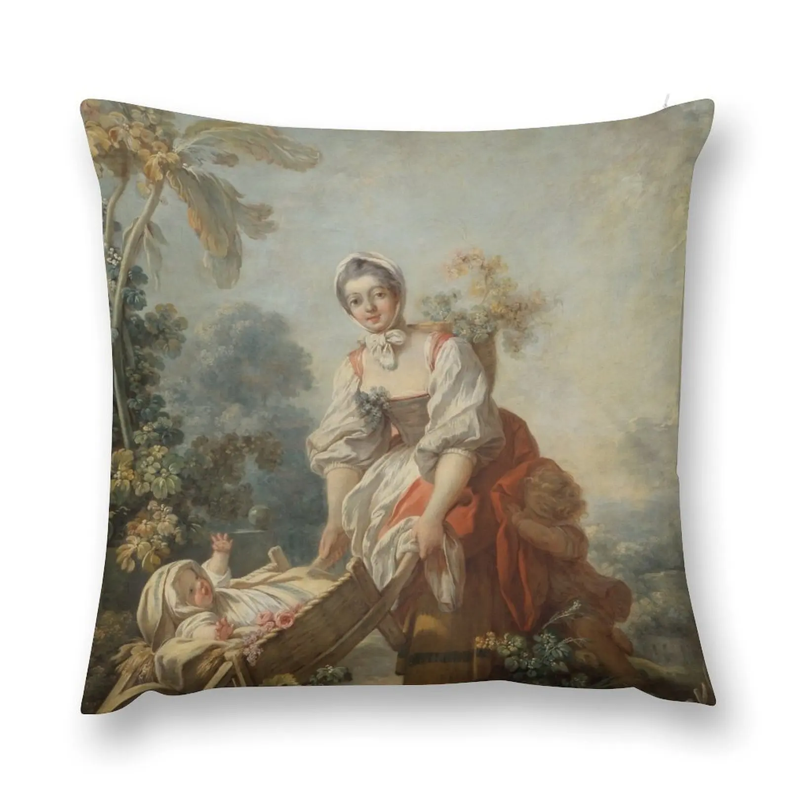 

The Joys of Motherhood - Jean-Honoré Fragonard Throw Pillow Christmas Pillowcase Decorative Sofa Cushions pillow