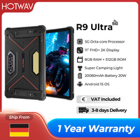 HOTWAV R9 Ultra 5G Rugged Tablet 8GB 512GB 20080mAh Android 15 Pad 11'' FHD+ 2K Display 64MP Super Camping Light Tablet PC
