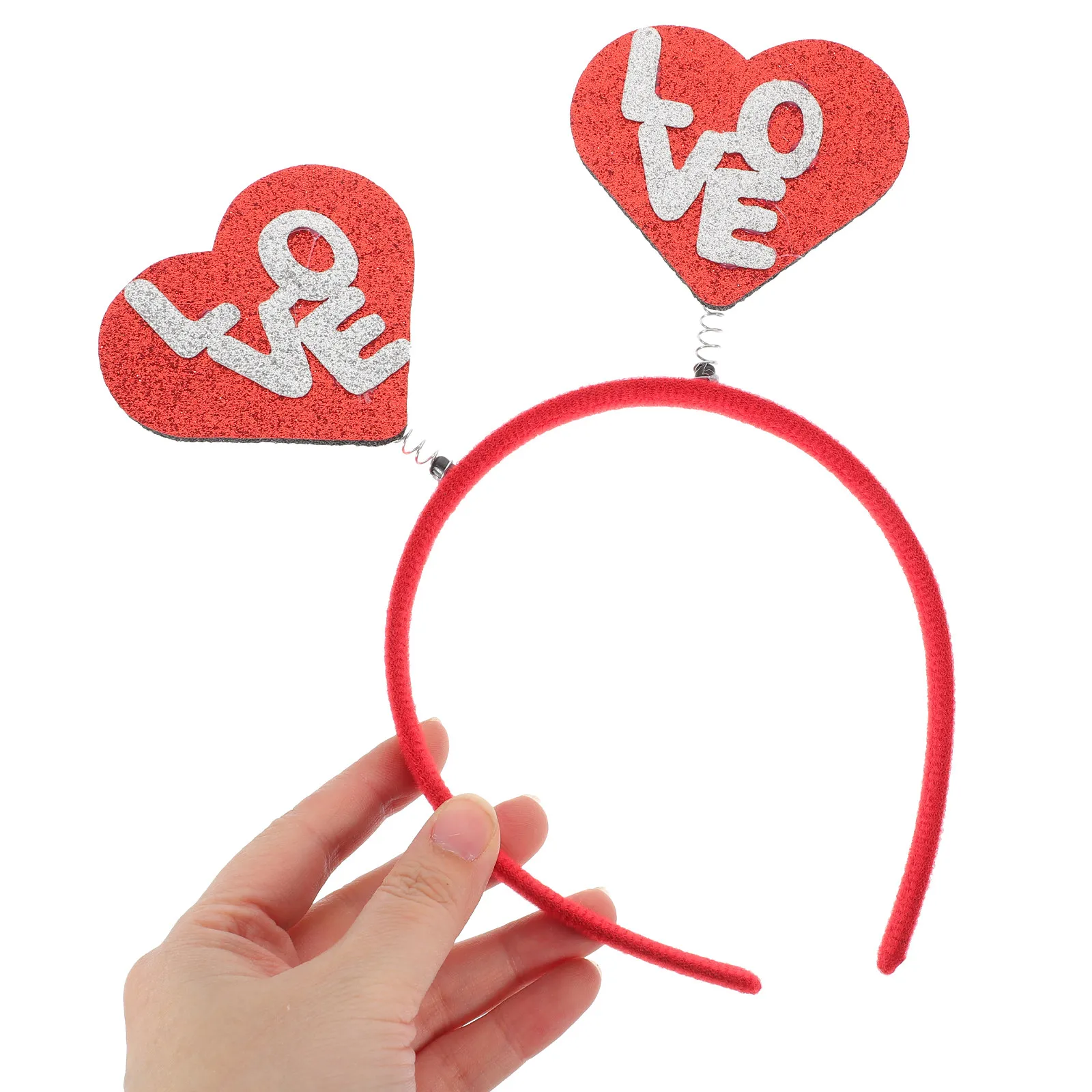 

2Pcs Valentine's Day Heart Headband for Women Girls Cute Love Headband Decorative Photo Prop Party Birthday Festival Glitter