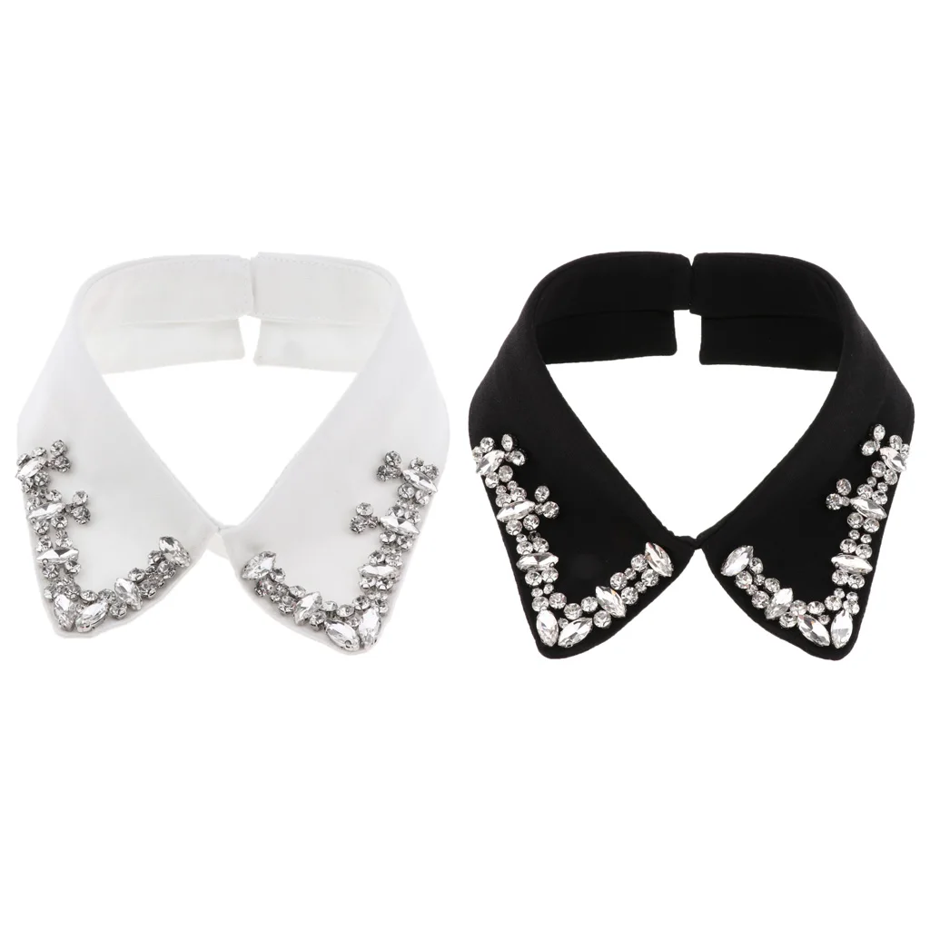 Elegant Chiffon Decorative Detachable Collar for Women White Doll Peter Pan Dickey for Casual Cute Blouse and Shirts