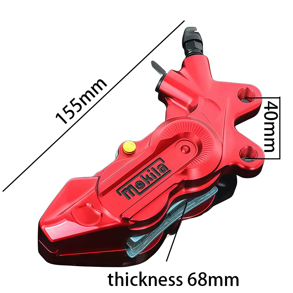 4 Piston Radial Mounting Brake Caliper Abalone Disc Brake Disc CNC Aluminum Alloy Accessories Modification Universal - Image 2