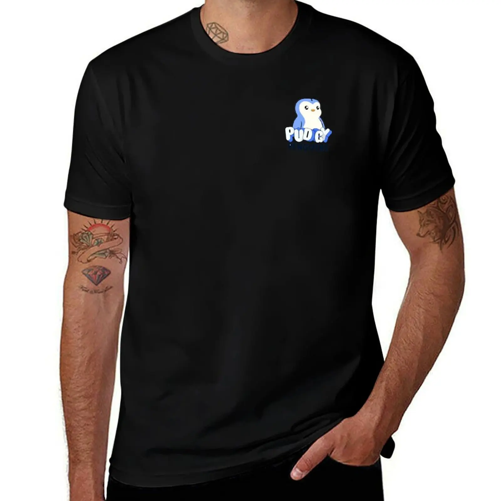 

Pudgy Penguin Pocket Logo T-Shirt Aesthetic clothing tees valentines clothes luxury clothes men