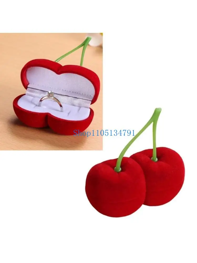 

98km Elegant Jewelry Display Stand Trendy Jewelry Box Cherry Shaped Accessories Storage Case Earring