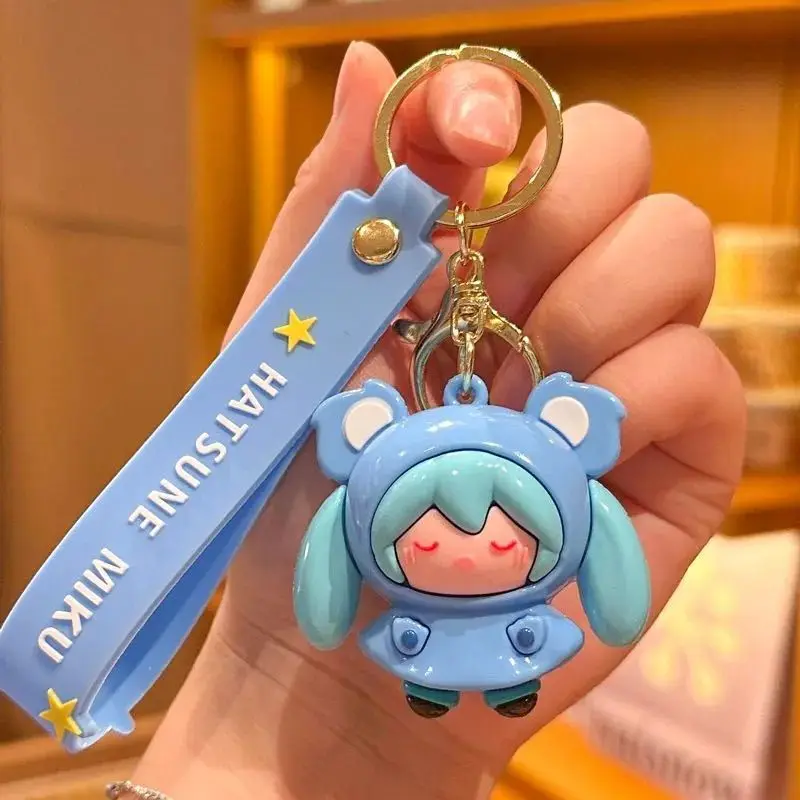 Hatsune Miku Keychain High Color Value Secondary Q Version Doll Doll Statue Model Creative Car School Bag Pendant Decoration view 5