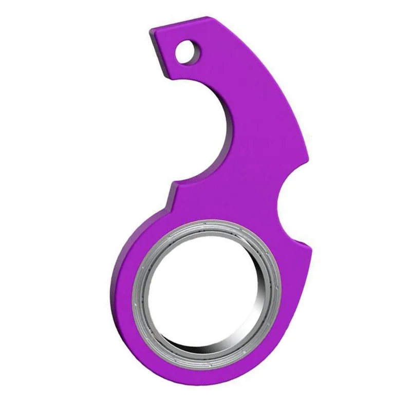Spinner Stress Toy Keychain, Metal Fidget Ring