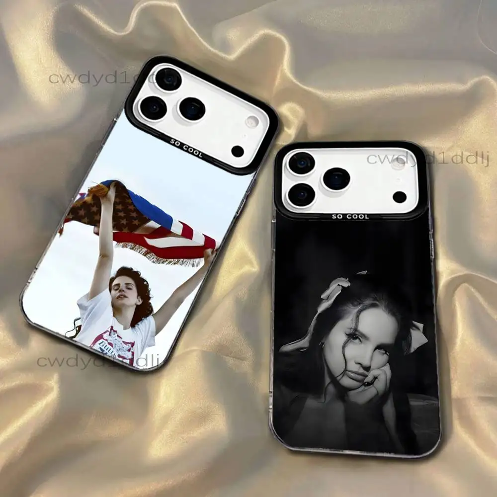 

L-Lana Del Rey Honeymoon For iPhone 17,16,15,14,13,12,X,8,Pro,Max,Plus,SE4,Air,Mini Black IMD Matte Case