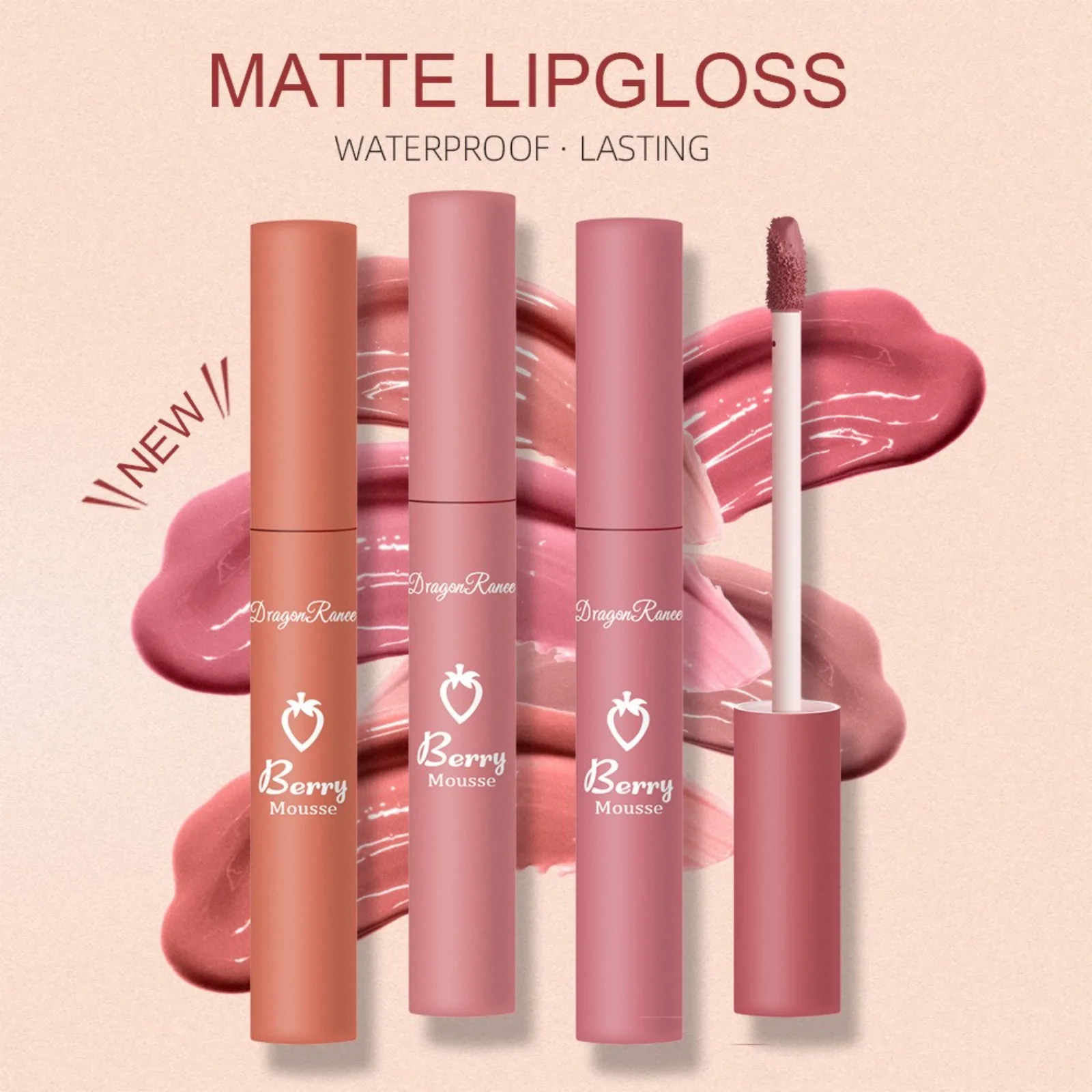 Matita per rossetto matita per labbra 6 colori velluto opaco impermeabile penna per labbra a prova di sbavature a lunga durata per cosmetici per il trucco delle labbra