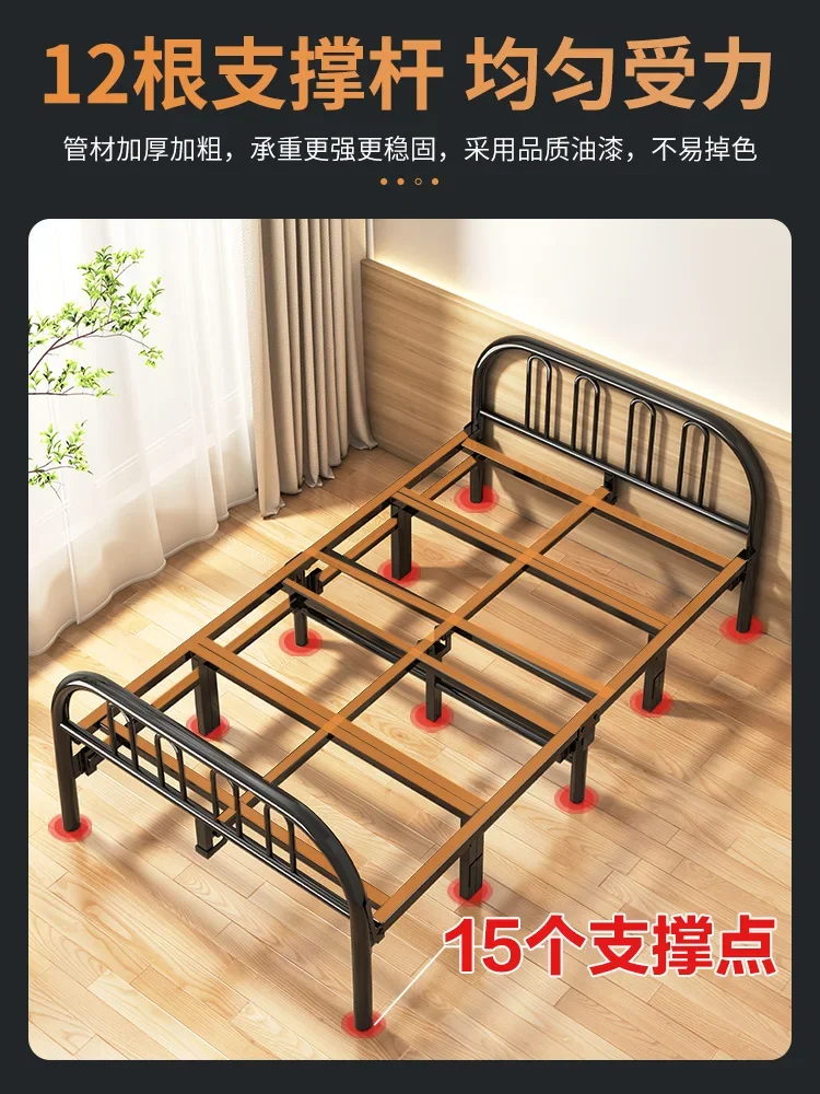 Folding bed, single ,  household simple adult , rental room,  dormitory iron, marching double iron