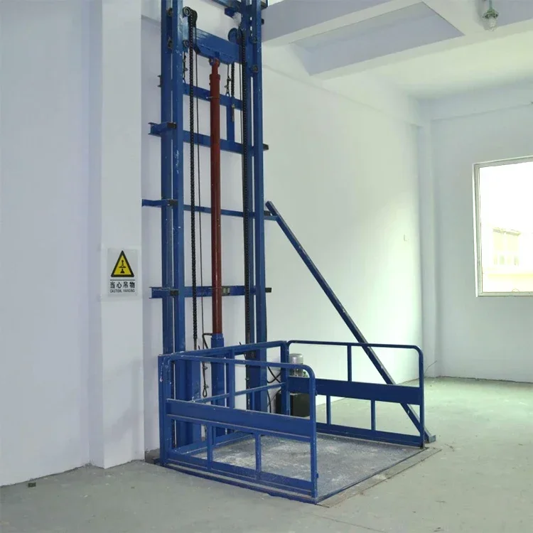 

Cheap 1000kg Material Lift Elevator Two Floor Mezzanine Access Simple Vertical Cargo Lifts