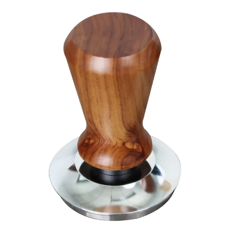 

ABKP-Coffee Tamper Wooden Handle Barista Espresso Maker Grinder Handmade Coffee Powder Hammer Tamper Ripple Base