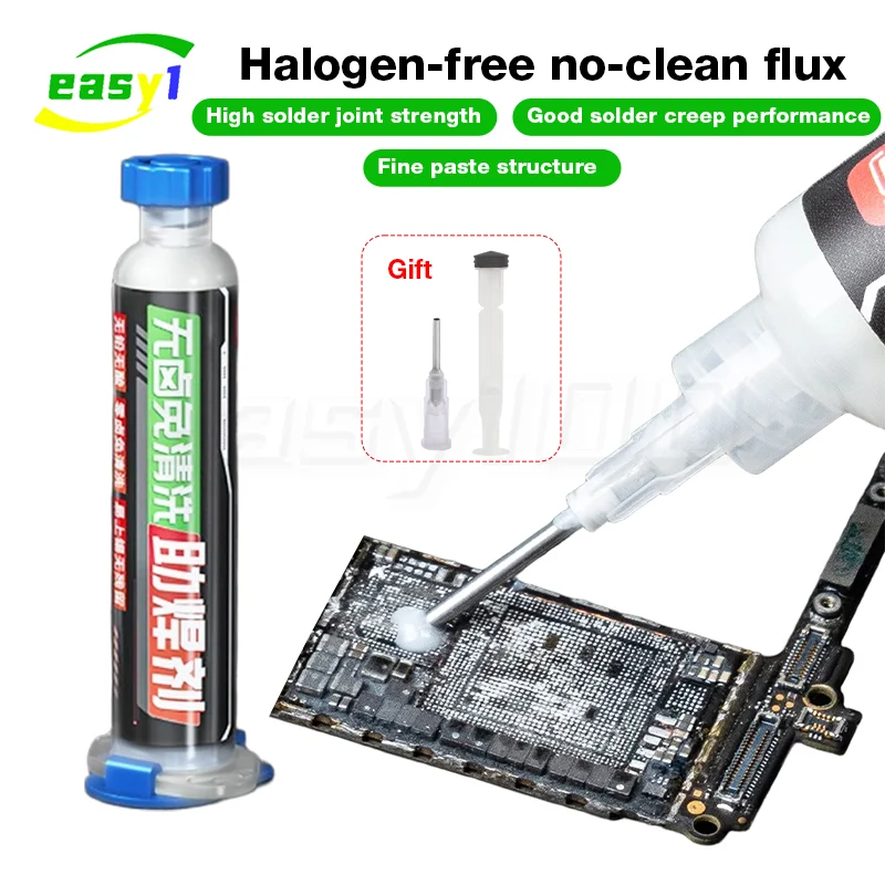 YCS Halogen-free cleaning flux 10cc solder joint high strength and good tin performance for circuit welding phone maintenance