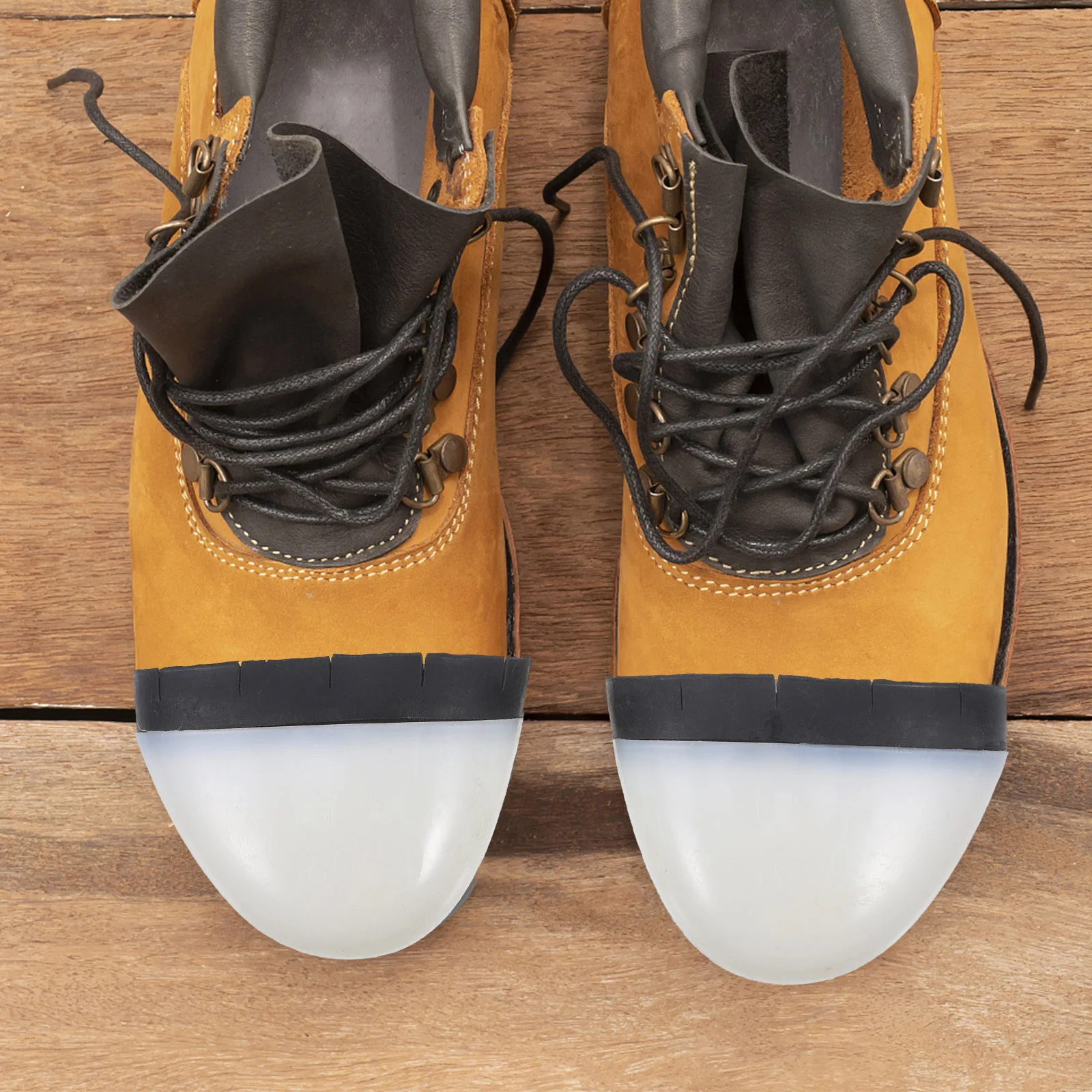 

4pcs Plastic Caps For Work Boots Safety Lightweight Replaceable Shoe Toe Covers For Men Women Construction Site Use