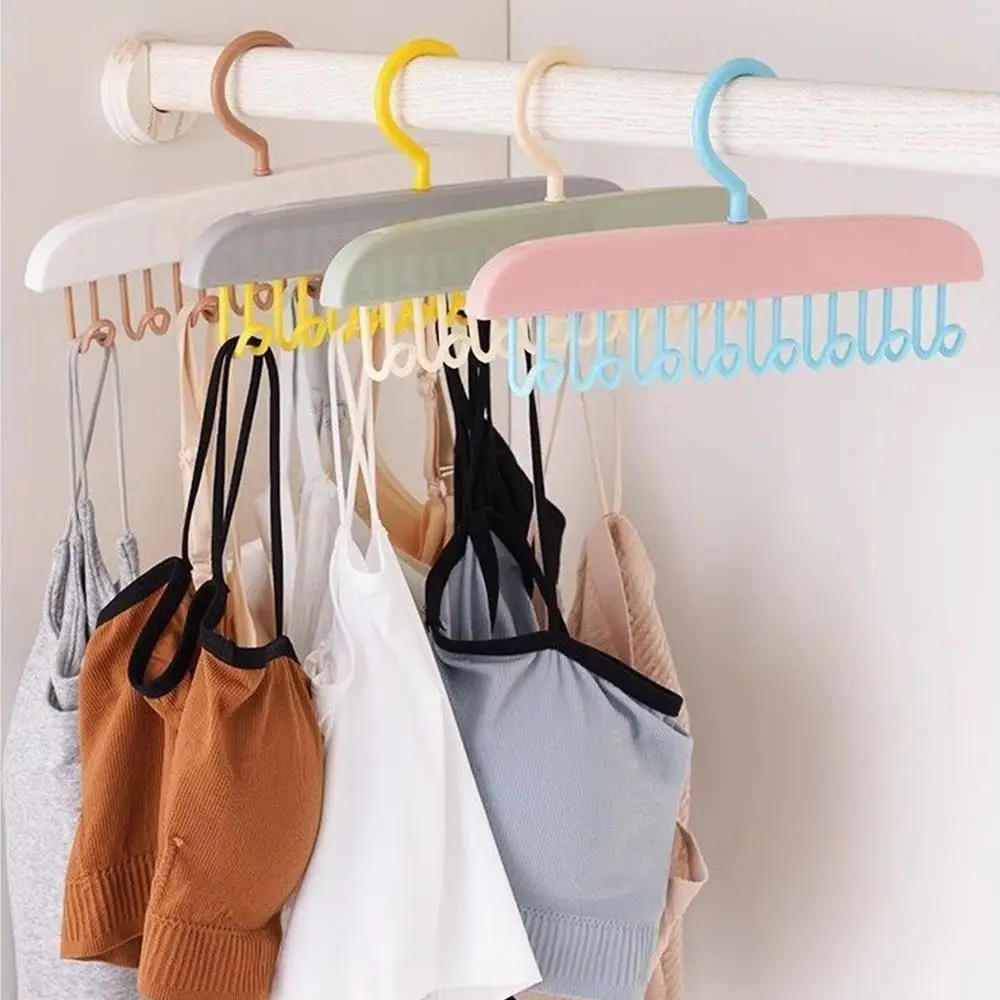 1 قطعة 8-هوك شماعات ملابس عنبر هوك الملابس الداخلية رف موجة قبعة وشاح شماعات Traceless تجفيف تخزين الرف منظم منزلي #5