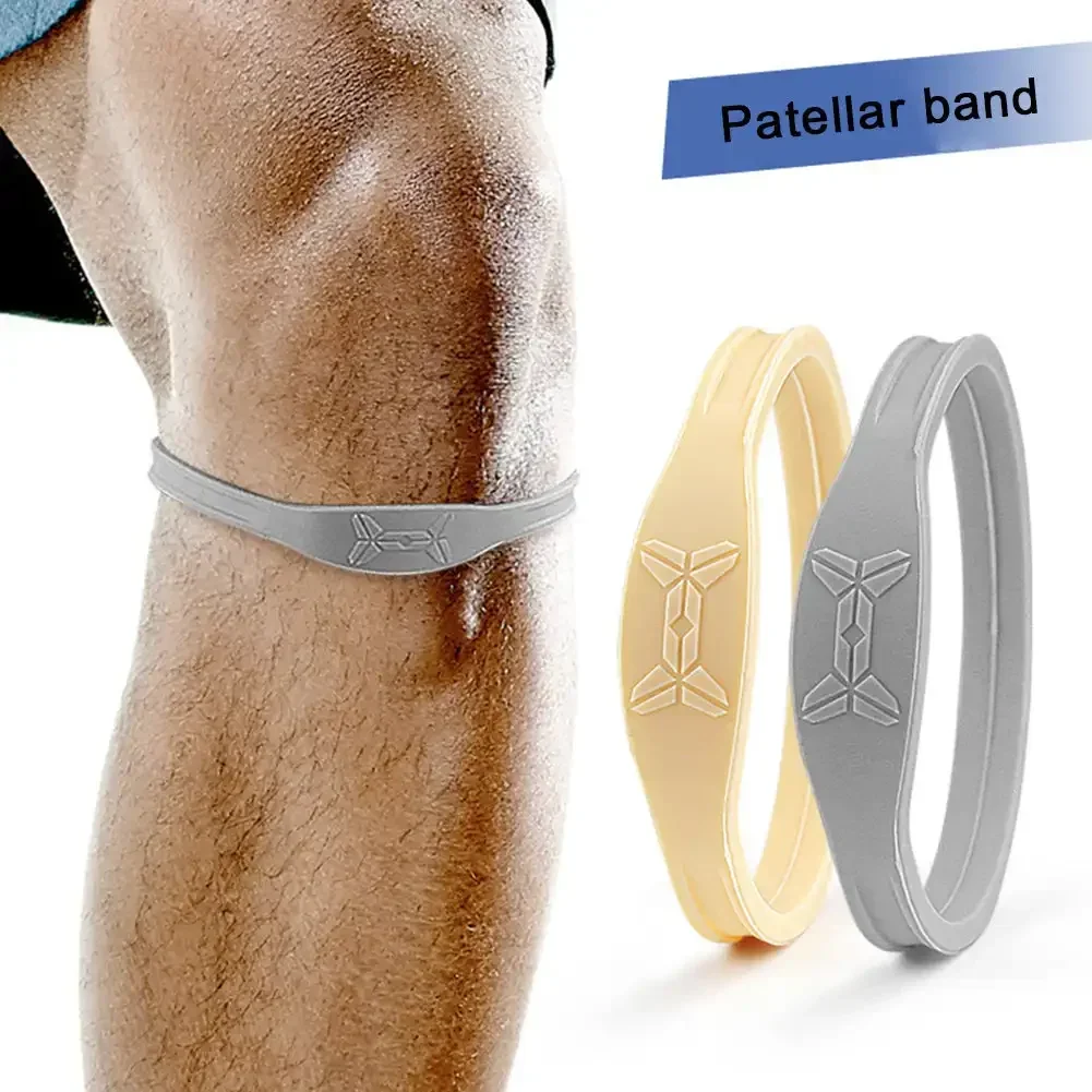 Silicone Patella Belt Fixed Protection Nude Grey Patella Knee Joint Rope Ring Flexible Highly Elastic Knee Support Brace