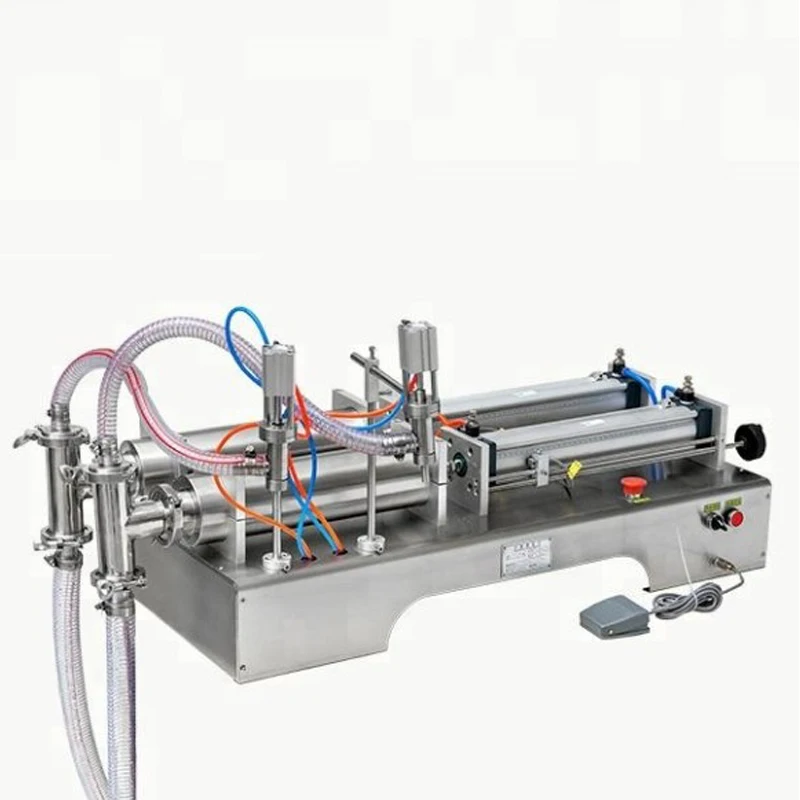 

100-1000ml Double Heads Semi-pneumatic Vacuum Horizontal Filling Machines Liquid