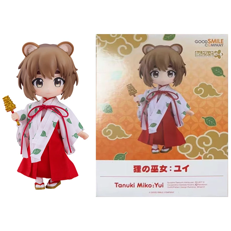 Good Smile Original Nendoroid Doll Fox Kannushi:Rei Tanuki Miko:Yui joints Movable Anime Action Figures Toys For Kids Gift Model