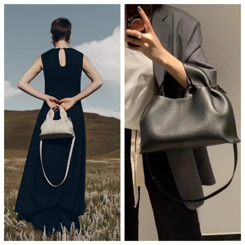 

Cloud Bag Genuine Leather Light Luxury French Dumpling Bag European and American Retro High-end Handbag, Women's Crossbody Bag