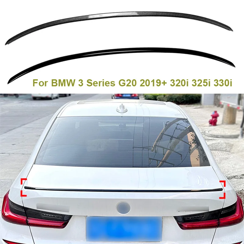 

For BMW 3 Series G20 2019+ 320i 325i 330i Glossy black Trunk Tail Splitter Lip Spoilers Rear Trunk Spoiler roof Trunk Lip