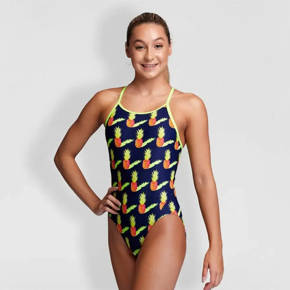 Swimsuit For Girls One Piece Swimsuit Open Water Swimming Teen Girl Swimsuit Functional Training Comfortable Feminino Swimming