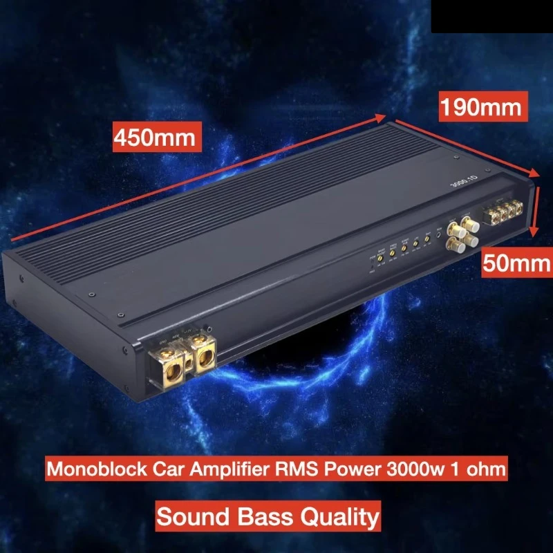 EXAD Choice SQ Bass Car Subwoofer Amplifier RMS 3000W Class D Peak 6000W 1 Ohm Strong Bass 3k Monoblock Car Amplifier