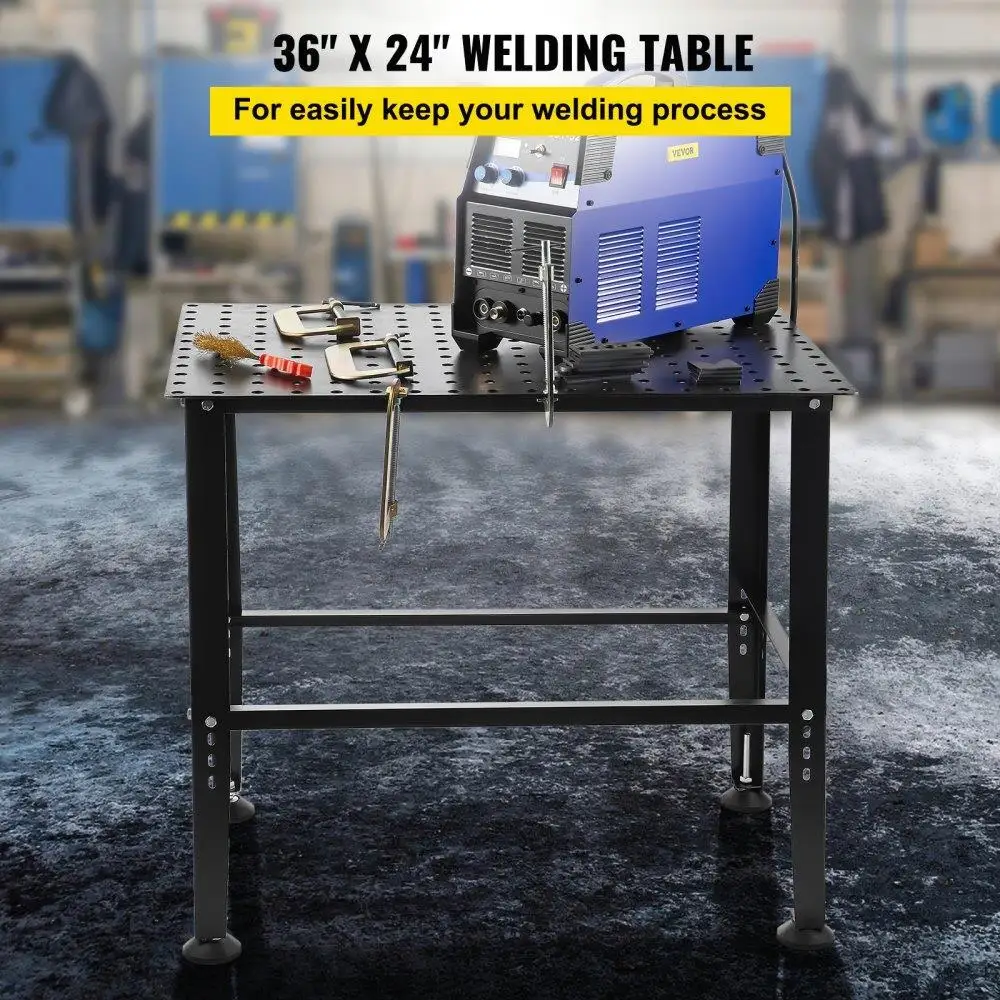 Heavy Duty Welding Table 36x24 Heavy Capacity Workbench with Multiple Fixture Holes