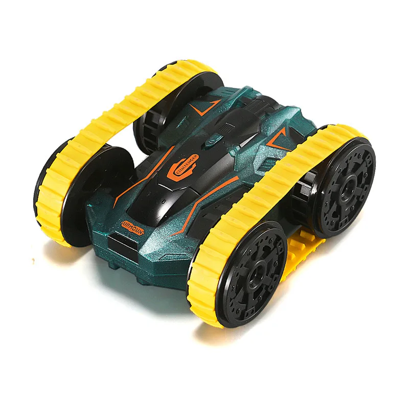 RC Remote Controlled Four-Wheel Drive Lateral Drift Stunt Car Double-Sided Rotating Off-Road Climbing Light Children's Toy Car