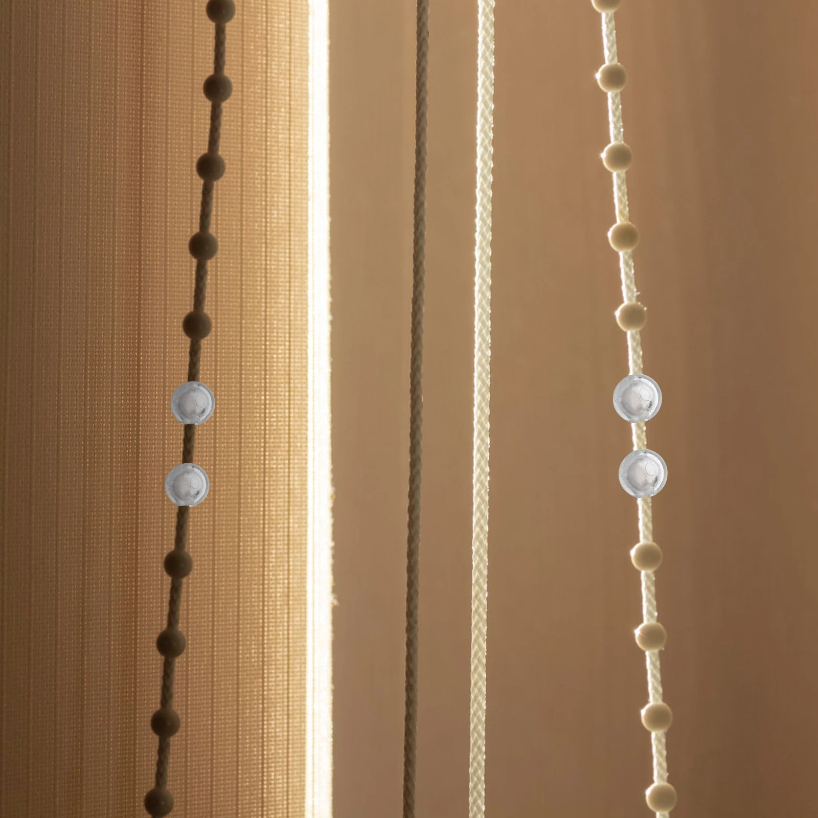 

25Pcs Beads Chain Stop Transparent Adjustable Blind Accessories Replacement Parts Curtains Window Beaded Chain Crimp Stop Fixer