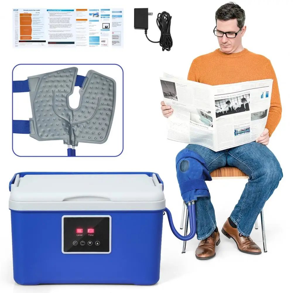 

Silent Portable Ice Therapy Machine Full Knee Brace for Post-Operative Recovery Sports Injuries Knee Pain Sprains Swelling