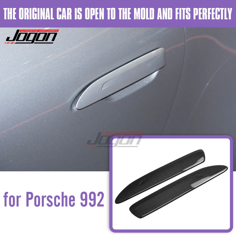 Carbon Fiber Door Handle Protection For Porsche 911 Carrera 4S T GT3 RS 992 Turbo Side Door Handle Cover Exterior Accessories