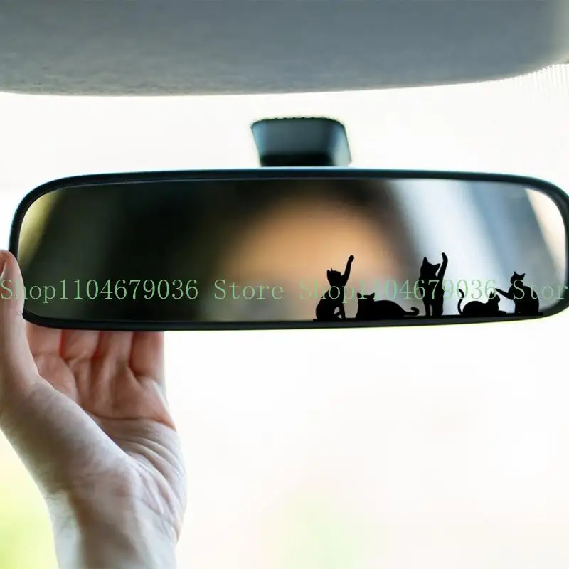 652F Mini Black Leopardine Decal for Vehicle Mirror Desk Laptop Small Sticker