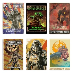 Enlist Now Brotherhood Of Steel Propaganda Poster Megapanda687 Metal Sign Garage Wall Decor Brotherhood Of Steel Tin Sign Poster