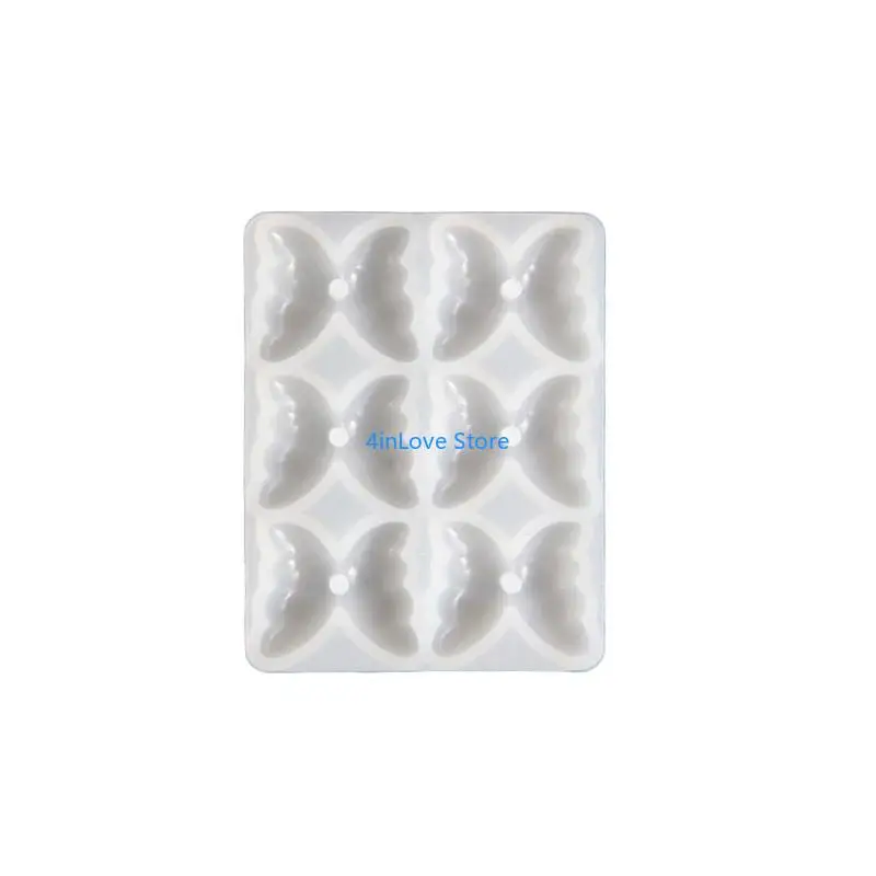 

T4MD 6 Unit Butterfly Silicone Mold For Earrings Pendants DIY Jewelry Making Crafting Sturdy Reusable